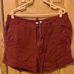 Sonoma Women's Rust Red Drawstring Cargo Shorts